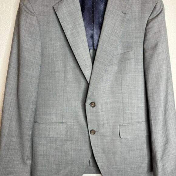 Alton Lane Single Breast Size 40S Wool Notch Lapel Blazer Gray - Picture 4 of 16